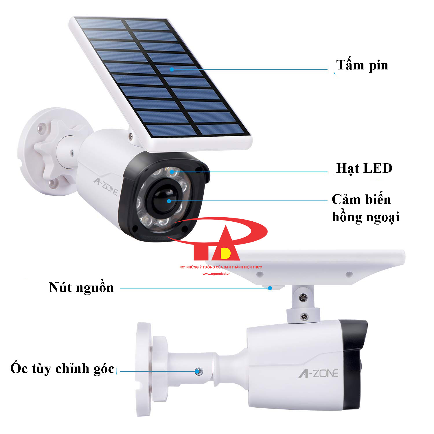 camera năng lượng mặt trời SCL02 chống thấm nước, giá rẻ