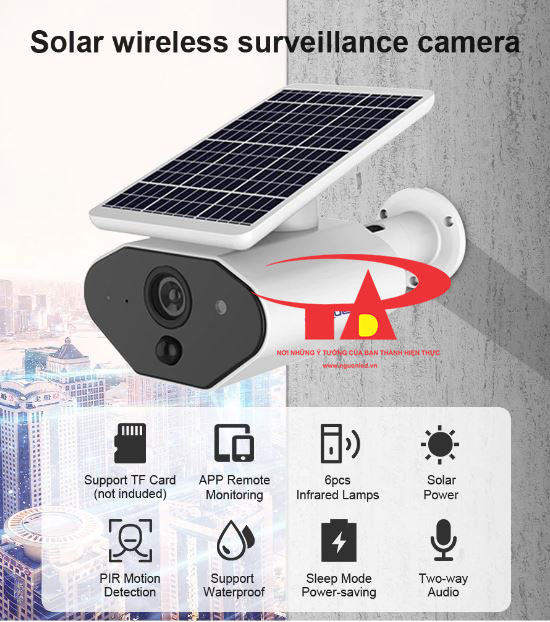 camera năng lượng mặt trời SCL04 giá rẻ, siêu bền