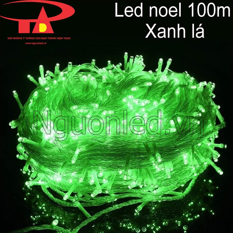 Đèn led Noel 100m xanh lá, cho cây thông thêm phần nổi bật