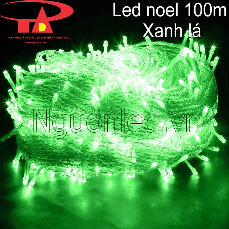 Bừng sáng không gian với đèn led Noel 100m xanh lá cây