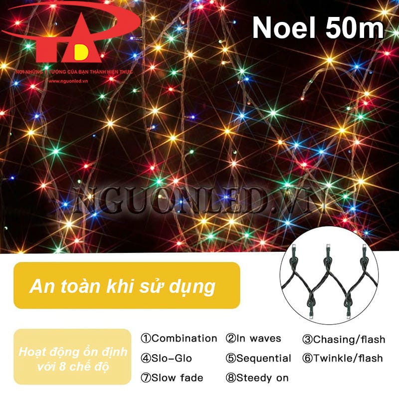 Đèn noel RGB 50m