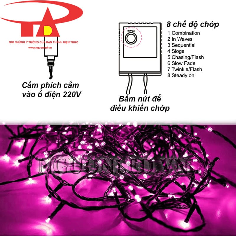 Đèn led noel tại chợ dân sinh