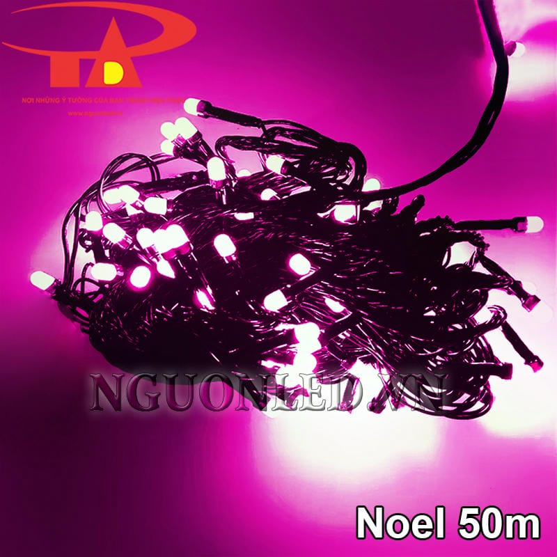 Đèn Noel q8 màu hồng