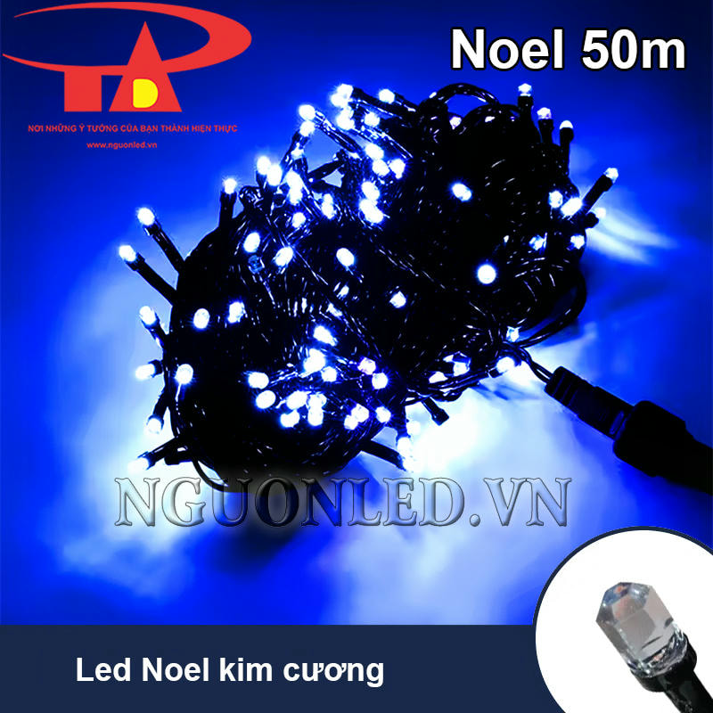 Led noel chóa kim cương màu xanh dương 50m