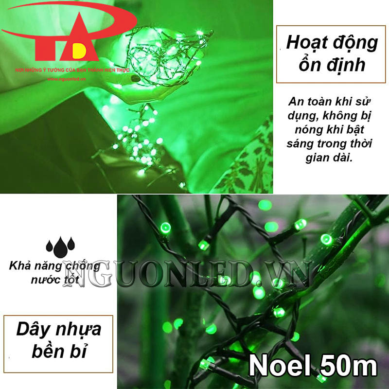 Đèn noel màu xanh lá loại tốt