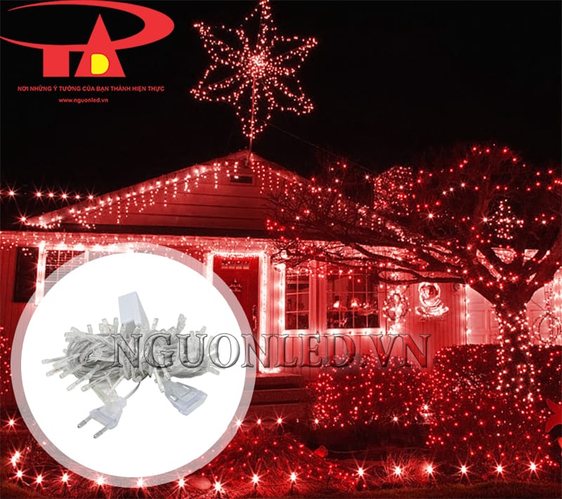 Led nháy trang trí noel màu đỏ siêu sáng