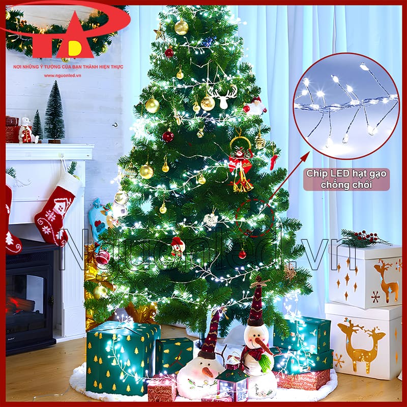 Dây đèn LED hạt gạo 100m chống chói ánh sáng mềm dễ quan sát