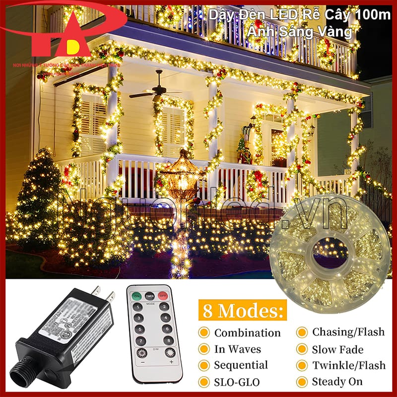 Các chế độ ánh sáng trên dây đèn LED rễ cây giúp thay đổi cảm xúc theo từng thời điểm