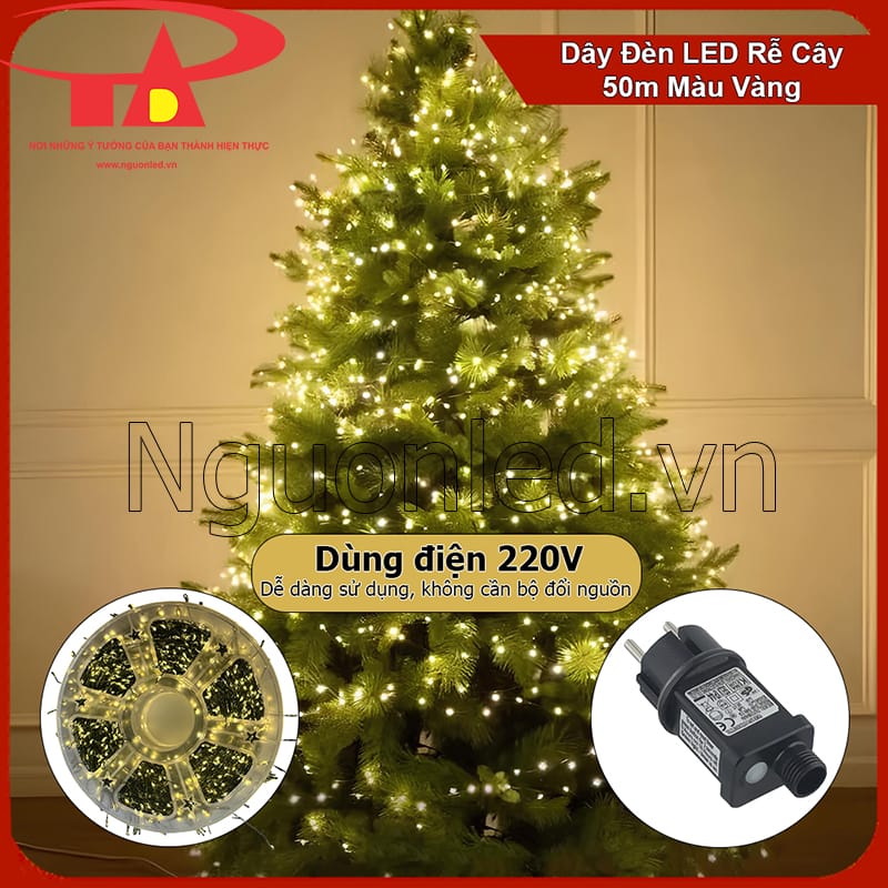 Dây đèn LED rễ cây nguyệt quế hoạt động ổn định với dải điện áp rộng phù hợp nhiều khu vực