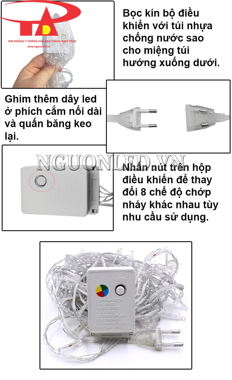 Dây led trang trí chớp nháy giá rẻ