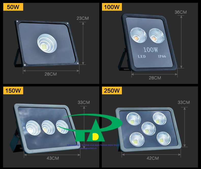 Đèn pha ly 50w, 100w, 150w, 200w