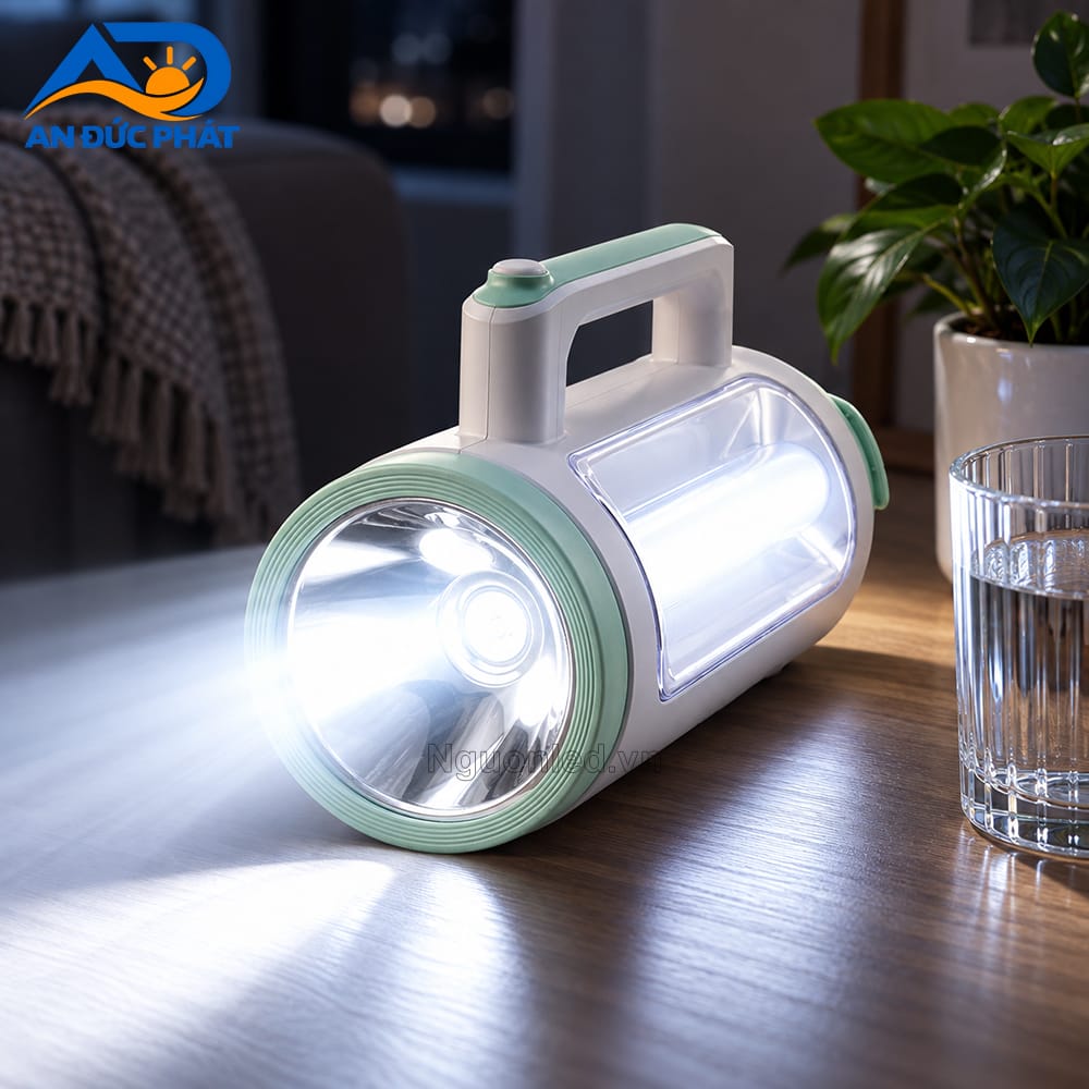 Đèn pin đa năng có cổng USB điện áp 5V dòng 1A dự phòng mất điện