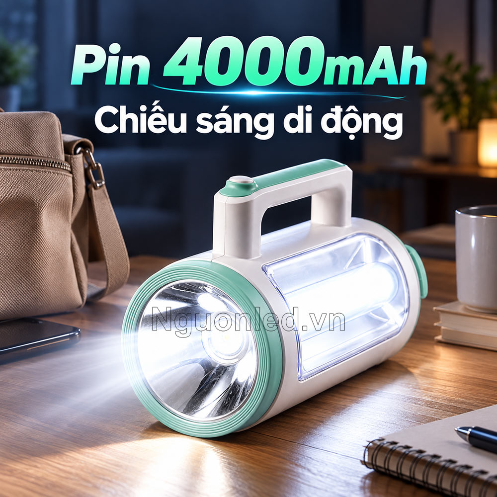 Đèn pin đa năng có Pin 4000mAh cho nhu cầu chiếu sáng di động
