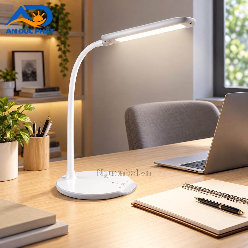 Đèn bàn làm việc LED chiếu sáng tài liệu và bàn phím