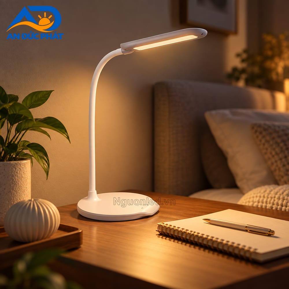 Đèn học để bàn cảm ứng sử dụng trong góc học tập