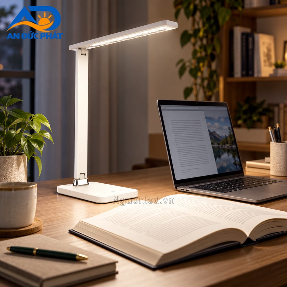 Đèn bàn led dùng chiếu sáng bàn làm việc và máy tính