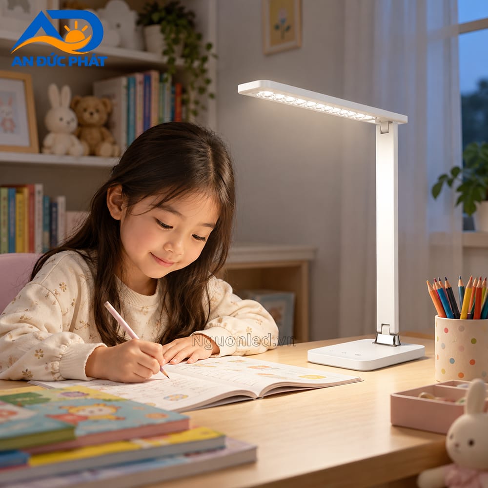 Đèn bàn LED đa năng có đế sạc không dây dùng bàn học