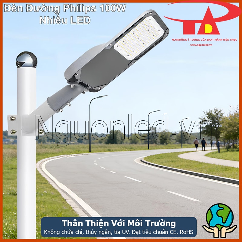 Đèn đường philips 100w không chứa thủy ngân an toàn cho môi trường