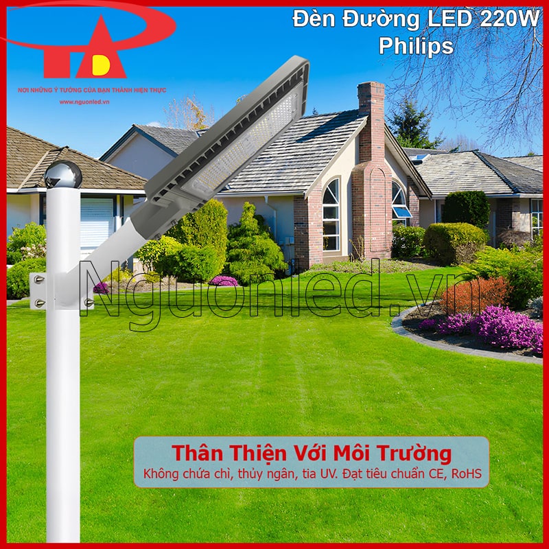 Đèn LED chiếu sáng đường Philips không chứa thủy ngân hay tia UV giúp an toàn cho môi trường