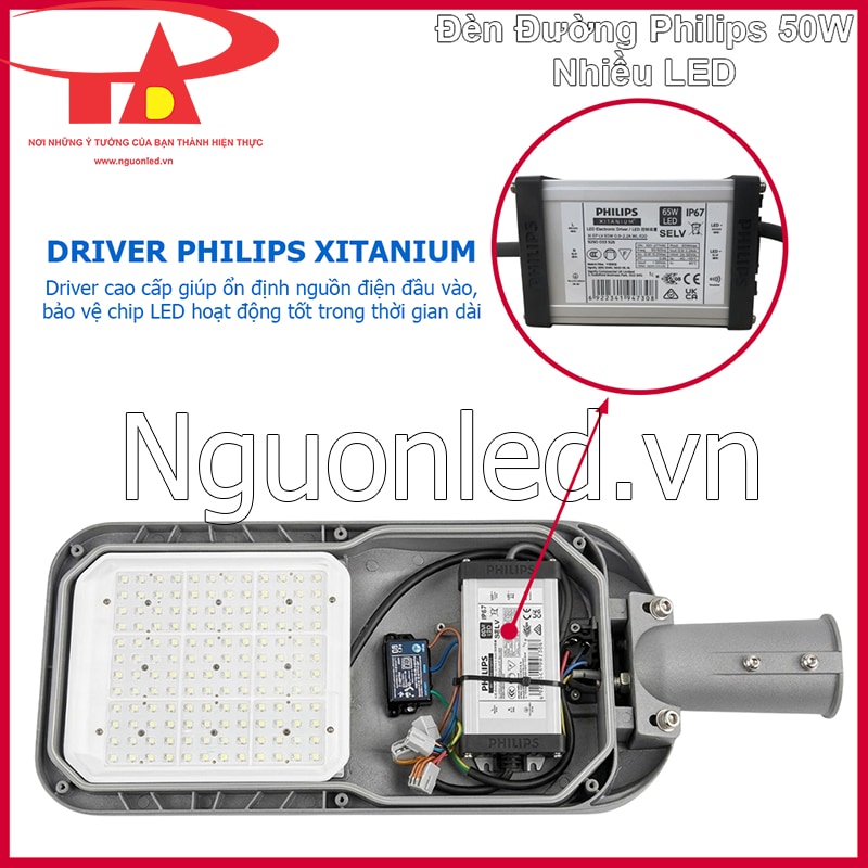 Driver Philips Xitanium đèn đường led philips 50w ổn định điện áp, bảo vệ chip LED