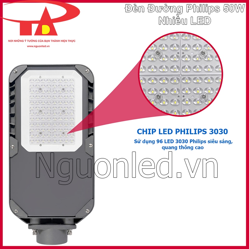 Chip LED Lumileds 3030 Philips cho đèn đường led 50w philips ánh sáng đều, góc chiếu rộng