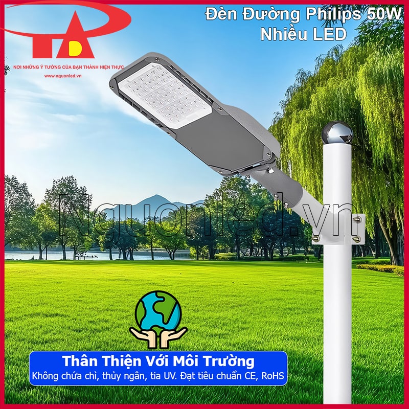 Đèn led chiếu sáng đường 50w thân thiện môi trường đạt tiêu chuẩn an toàn chiếu sáng