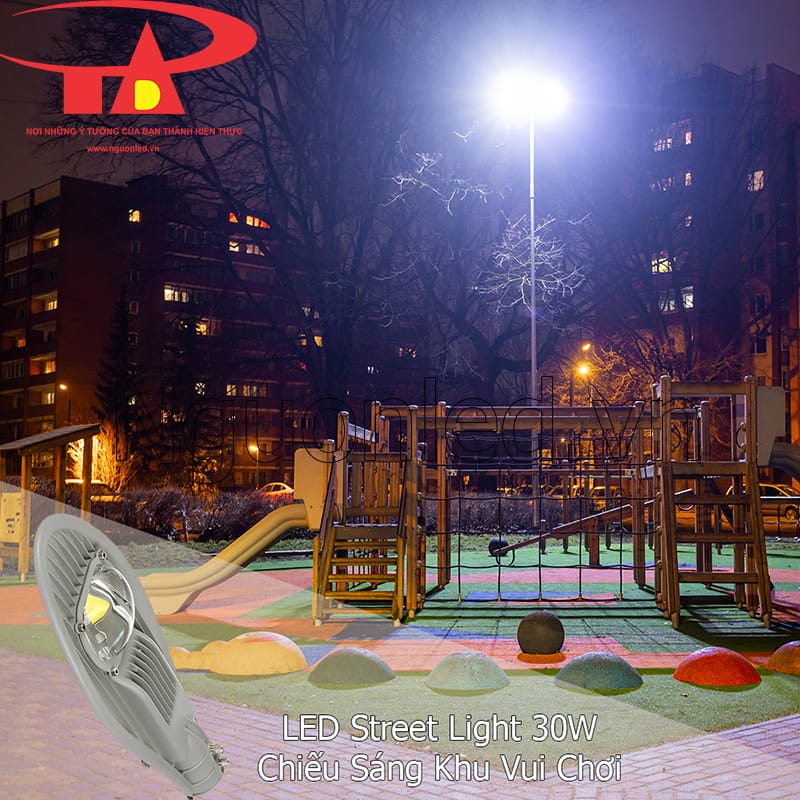 Đèn đường led kiểu chiếc lá 30W chiếu sáng khu vui chơi nhỏ