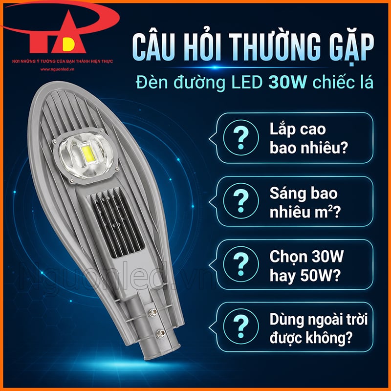 Câu hỏi thường gặp về đèn đường LED 30W chiếc lá trước khi chọn mua