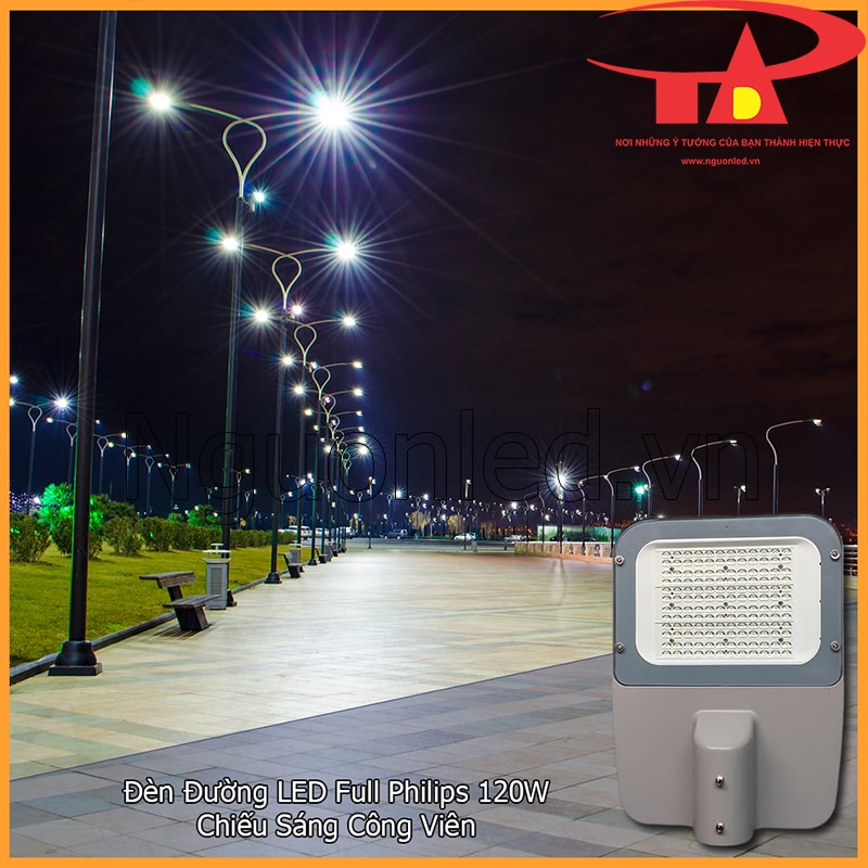 Đèn đường 120W Philips chiếu sáng lối đi công viên