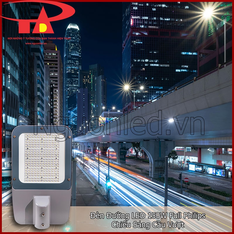 Đèn đường LED Philips 150W chiếu sáng cầu giúp giữ tầm nhìn rõ khi di chuyển ban đêm