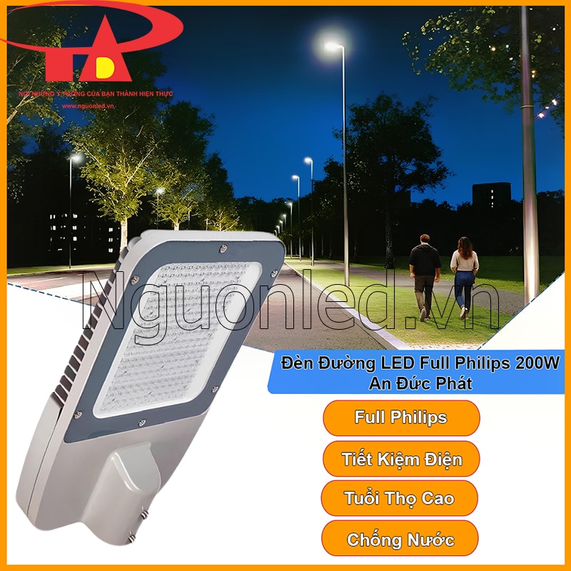 Đèn đường LED Full Philips 200W An Đức Phát uy tín về chất lượng và độ ổn định