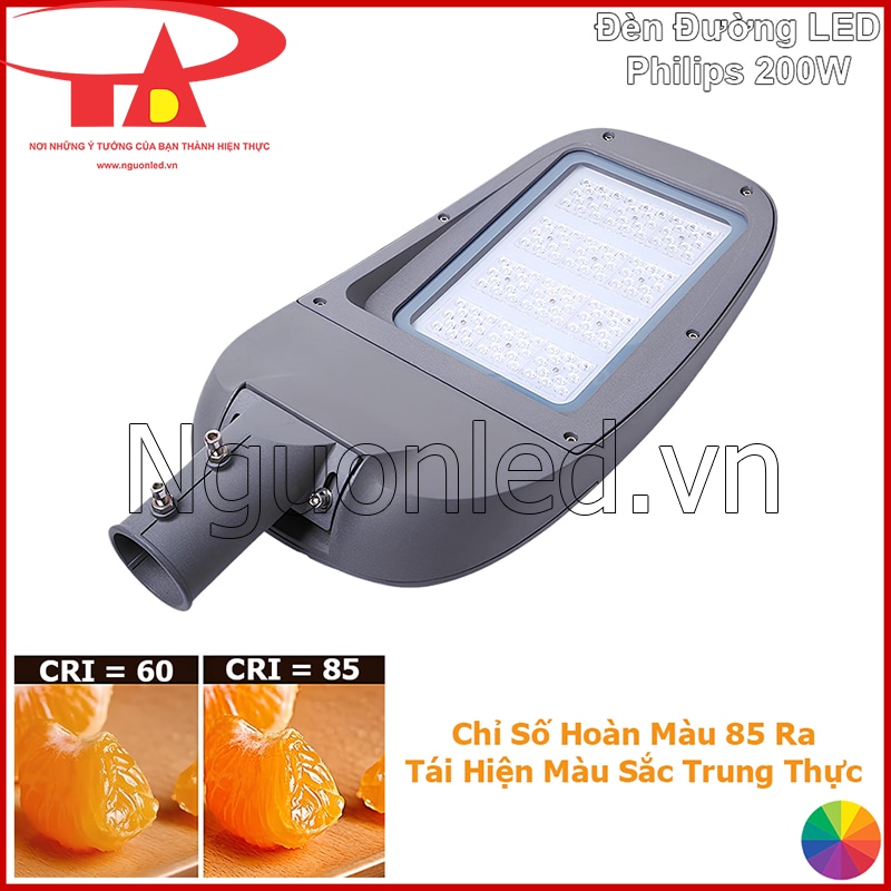 Chỉ số hoàn màu Ra 85 của đèn đường LED Philips 200W