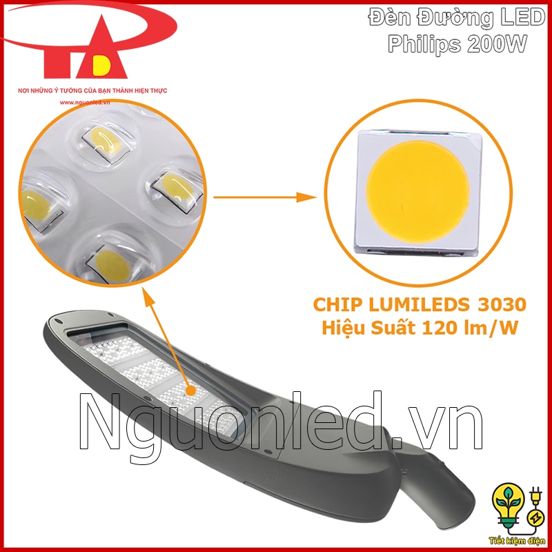 Chip LED Lumileds 3030 của đèn đường LED Philips NST 200W