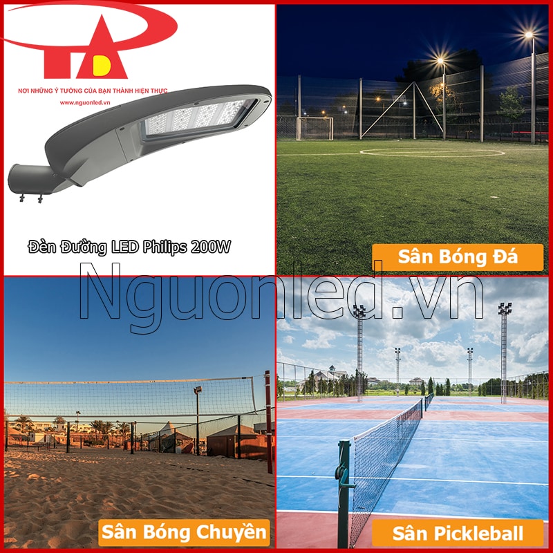Đèn đường LED Philips 200W chiếu sáng sân thể thao ngoài trời
