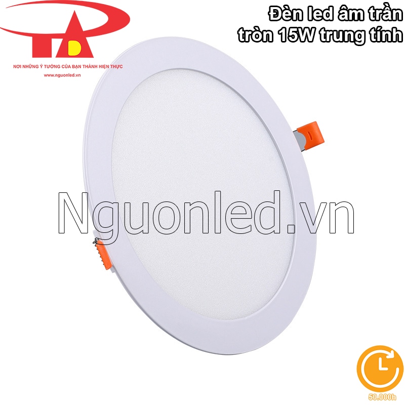 Đèn led âm trần 15W tròn trung tính - Tuổi thọ ấn tượng 50.000 giờ