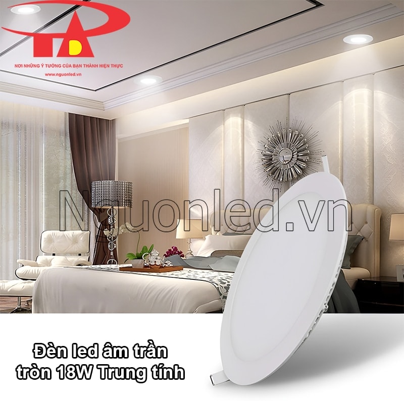 Đèn led trần nhà trung tính, phòng ngủ ấm áp