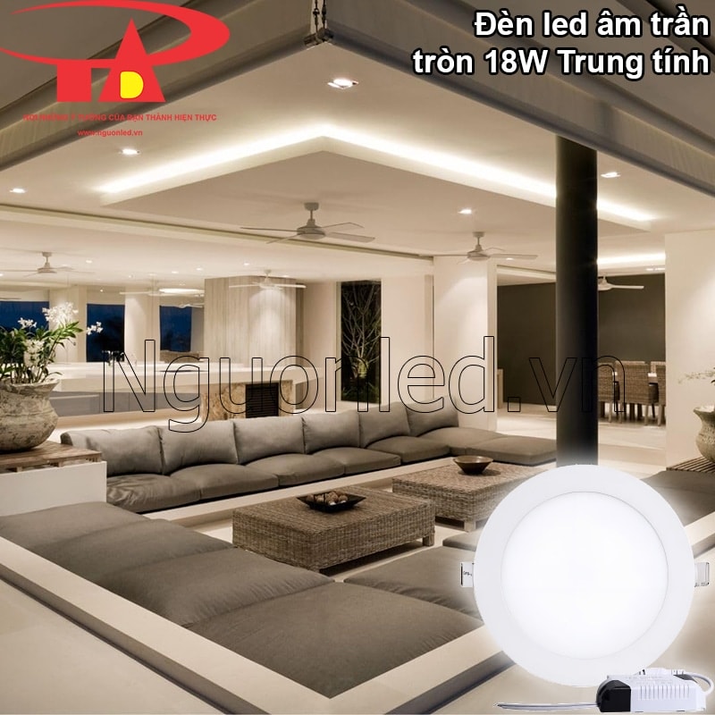 Nâng tầm không gian phòng chờ với đèn led âm trần tròn