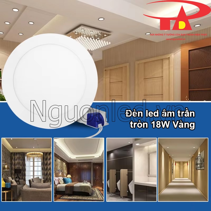 Không gian sống hoàn hảo với đèn led âm trần 18W