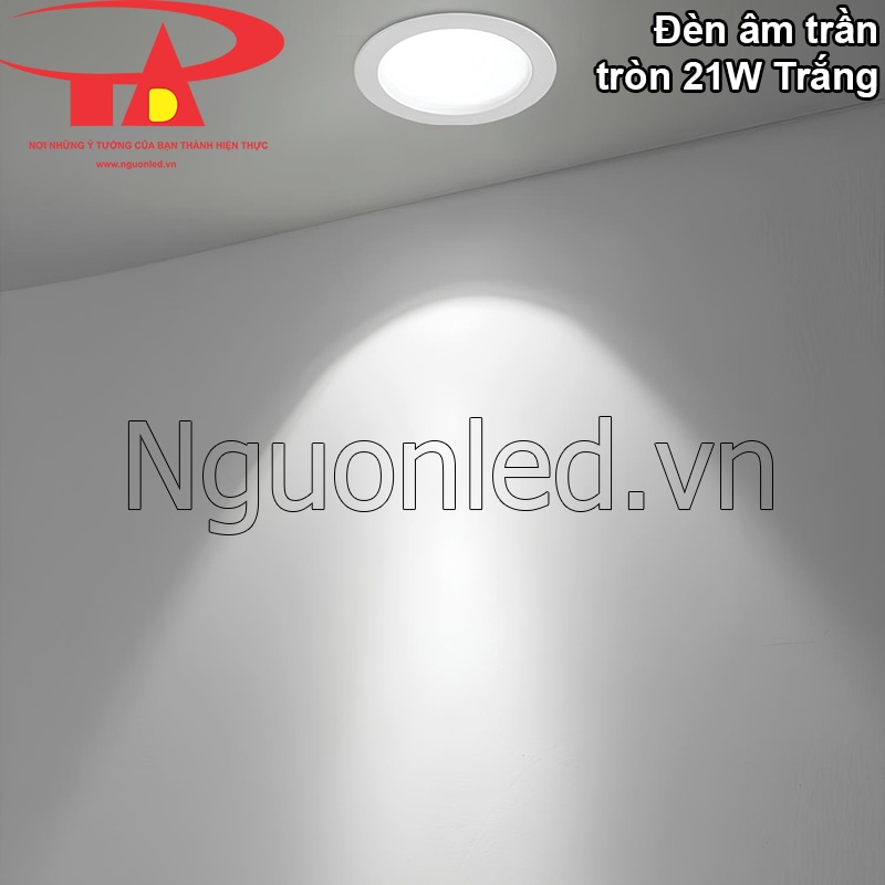 Đèn led trần nhà 21W, quang thông 2100lm