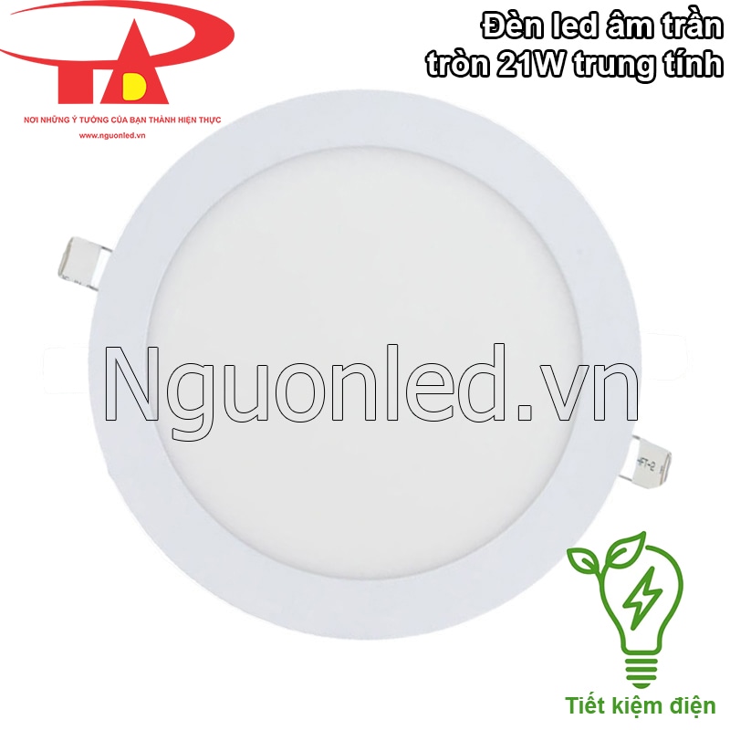 Đèn led âm trần 21W trung tính, tiết kiệm điện năng