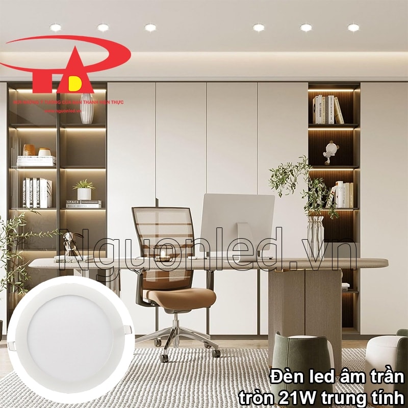 Đèn led trần nhà trung tính, văn phòng làm việc hiệu quả