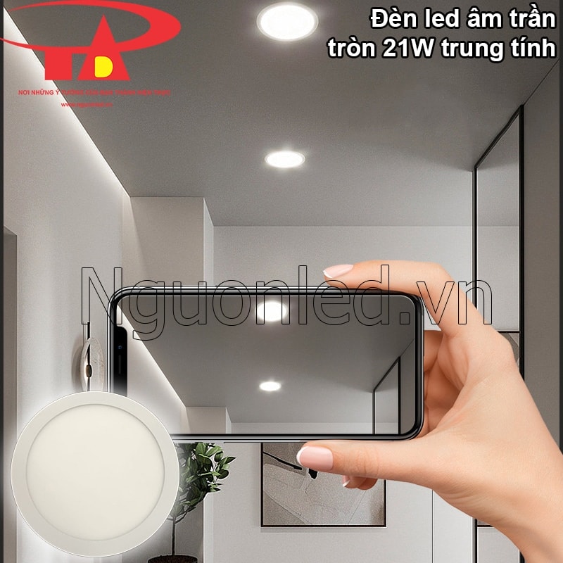 Đèn led trần nhà trung tính, chống nhấp nháy, bảo vệ mắt