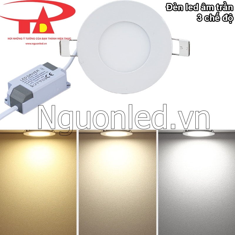 Tùy chỉnh ánh sáng linh hoạt với đèn downlight 3 chế độ