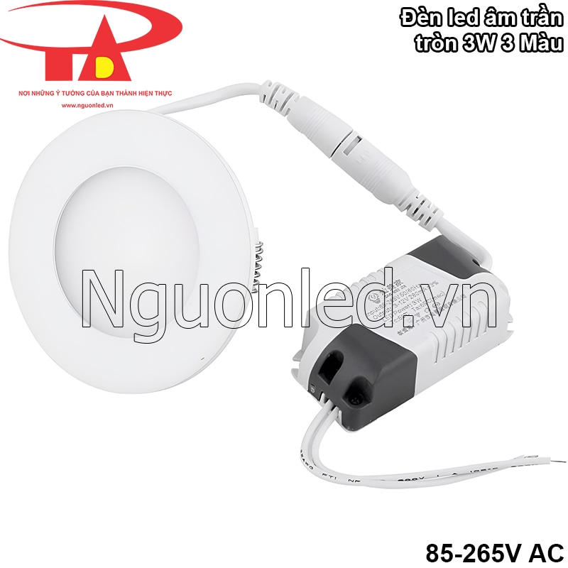 Điện áp 85-265V: Đèn downlight 3 chế độ hoạt động ổn định