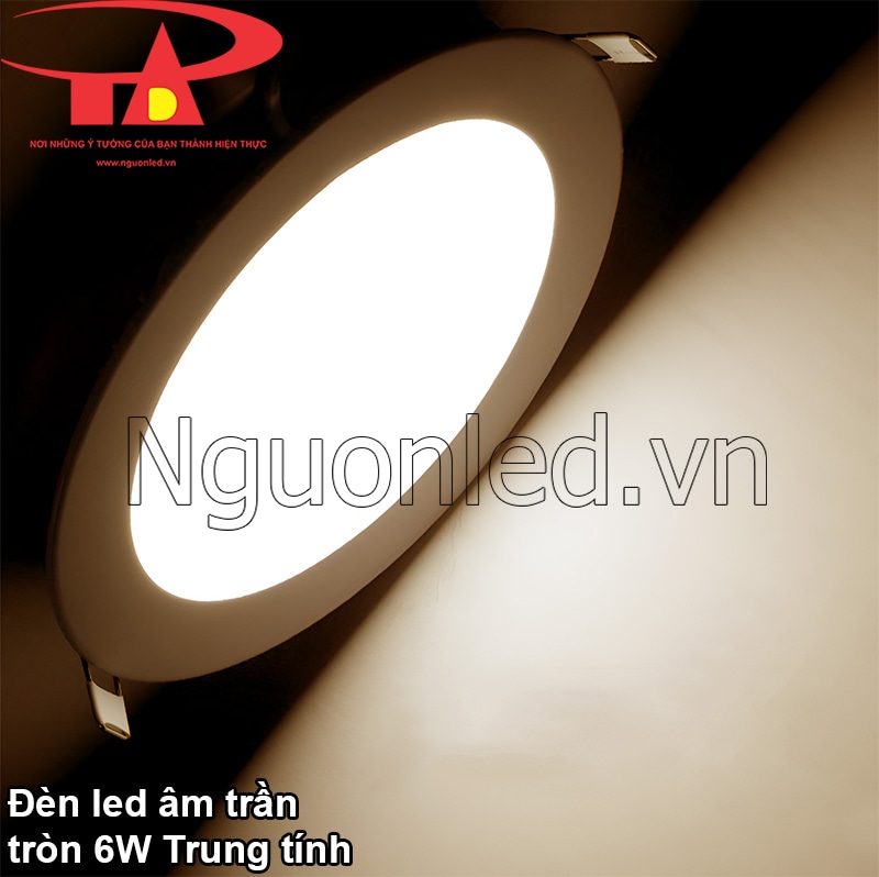 Đèn led 6W âm trần - Nhiệt độ màu 4000-4500K