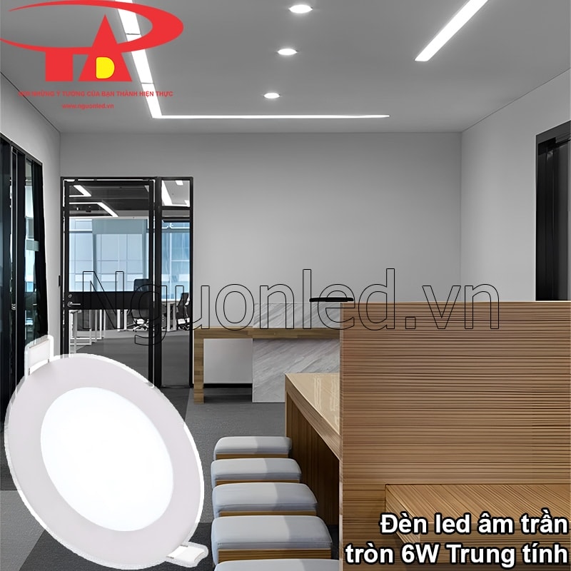 Đèn downlight 6W cho phòng làm việc