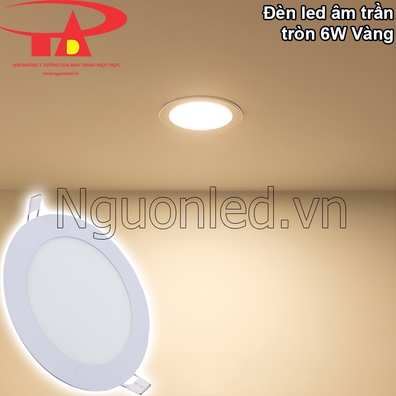 Đèn led 6W âm trần - Nhiệt độ màu 3000-3500K