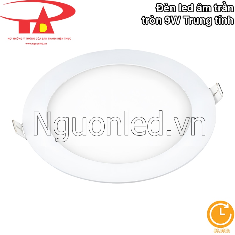 Đèn downlight âm trần 9W trung tính tuổi thọ cao 50.000 giờ