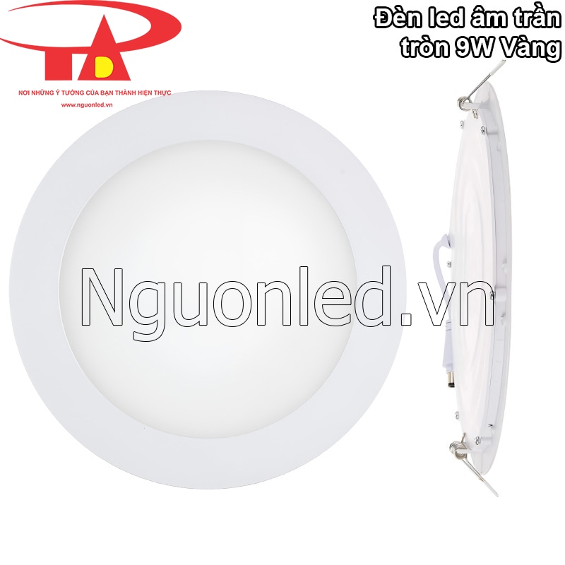 Đèn led âm trần 9W vàng - Thiết kế siêu mỏng, dễ dàng lắp đặt