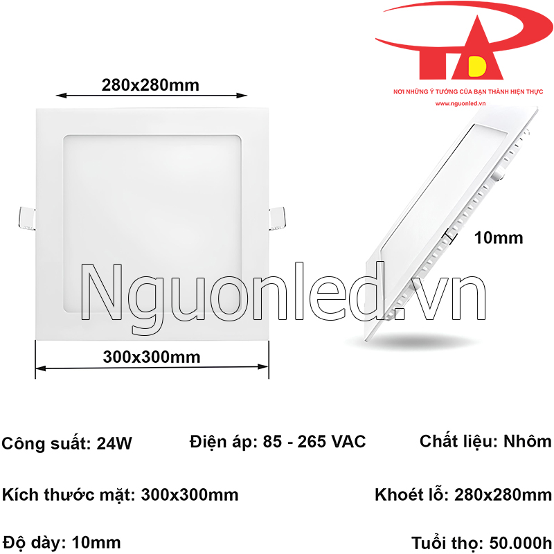 Đèn downlight âm trần siêu mỏng, tiết kiệm không gian